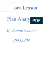 Designing Teaching and Learning Assessment 2 - Lesson Plan Analysis