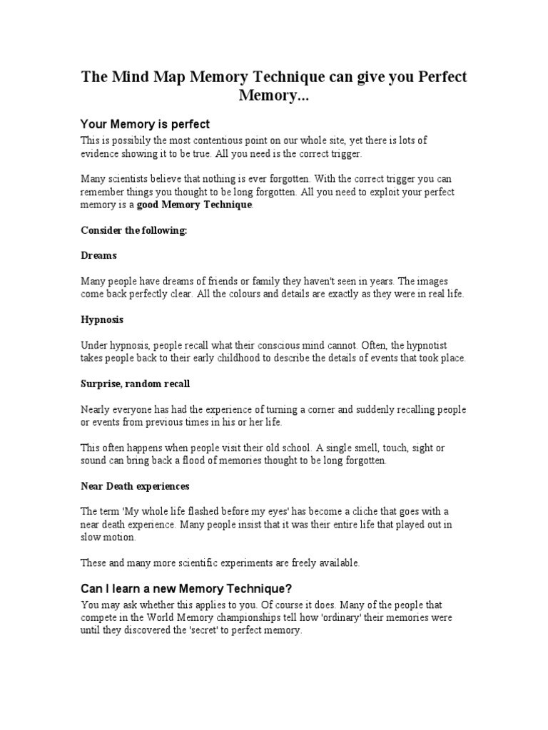 Mastering Memory with Mind Maps | PDF | Memory | Recall (Memory)