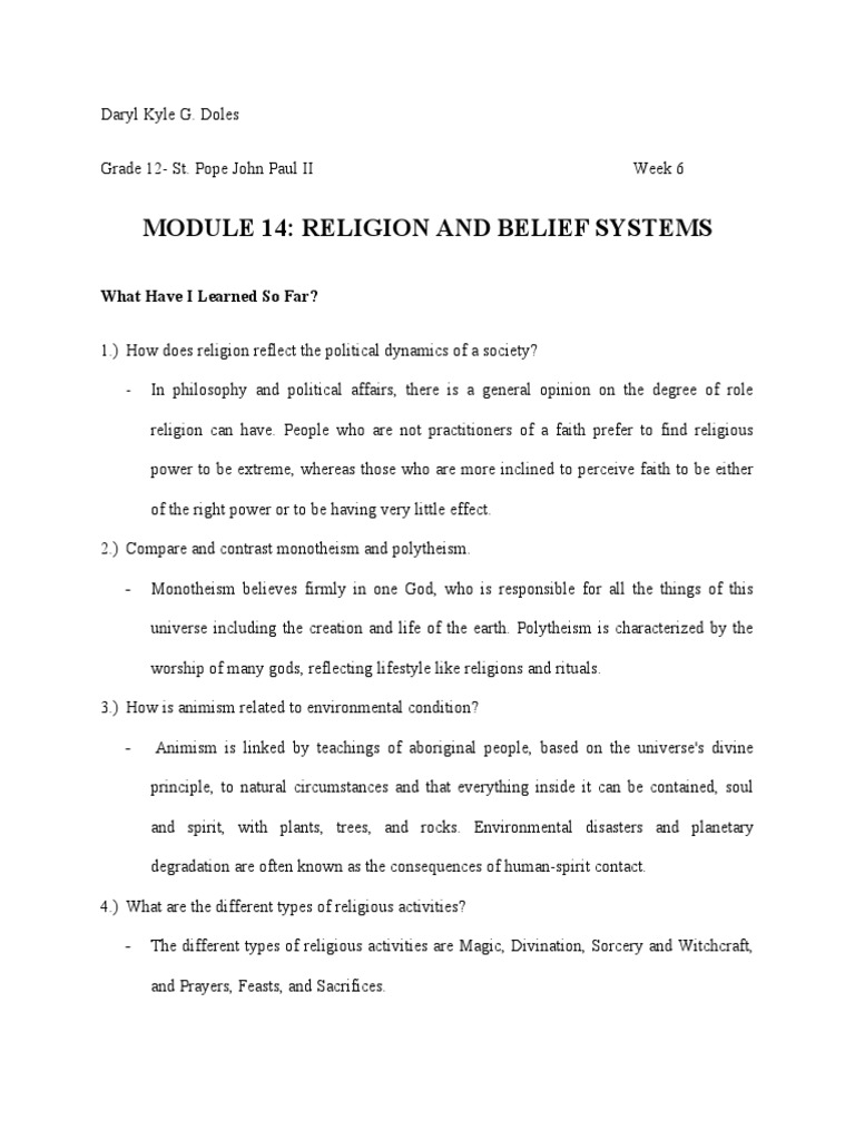 Religion and Belief Systems | PDF | Witchcraft | Polytheism