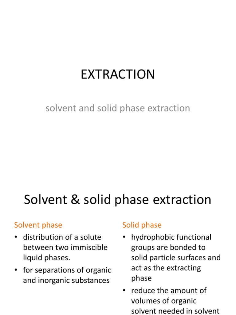 Solvent Extraction Techniques Overview | PDF | Ion Exchange | Solubility