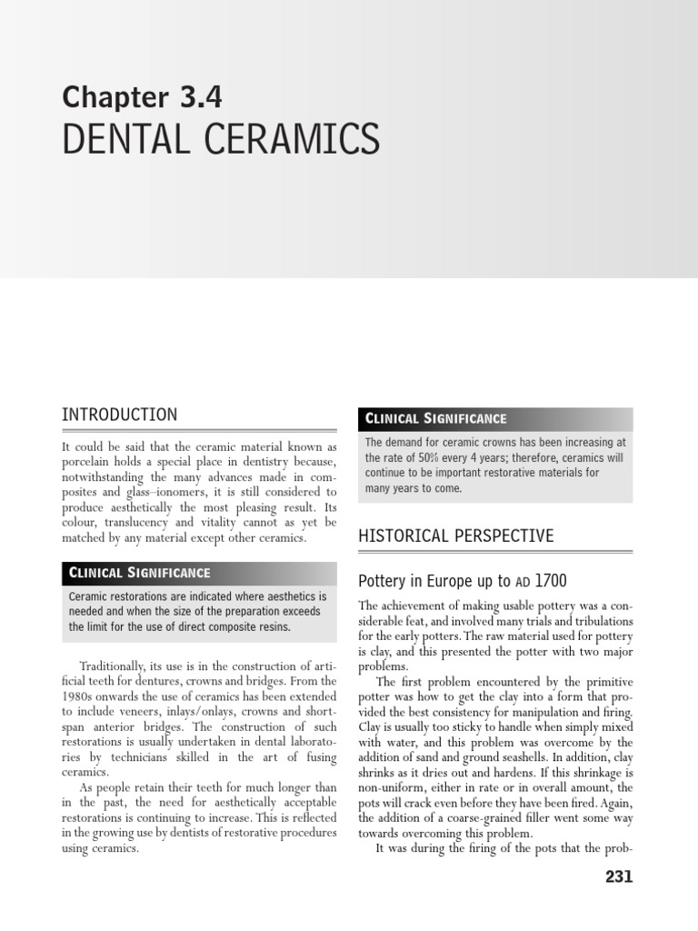 Dental Ceramics PDF | PDF | Pottery | Porcelain