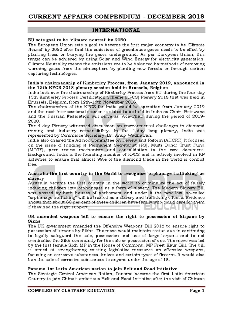 December Compendium 2018 | PDF | Reserve Bank Of India | Opec
