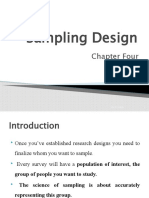 Sampling Design Chapter Four: Key Steps and Types