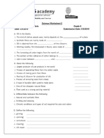 Science Worksheet 5 - Fibre To Fabric Grade 6 Date: 5/9/2019 Submission Date: 5/9/2019