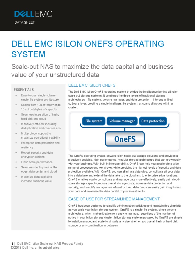 Dell Emc Isilon Onefs Operating | PDF | Apache Hadoop | File System