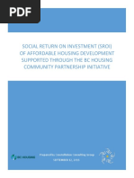 Social Return On Investment (SROI) of Affordable Housing Development Supported Through The BC Housing Community Partnership Initiative
