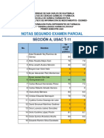 Notas Sección A, Usac, Segundo Parcial