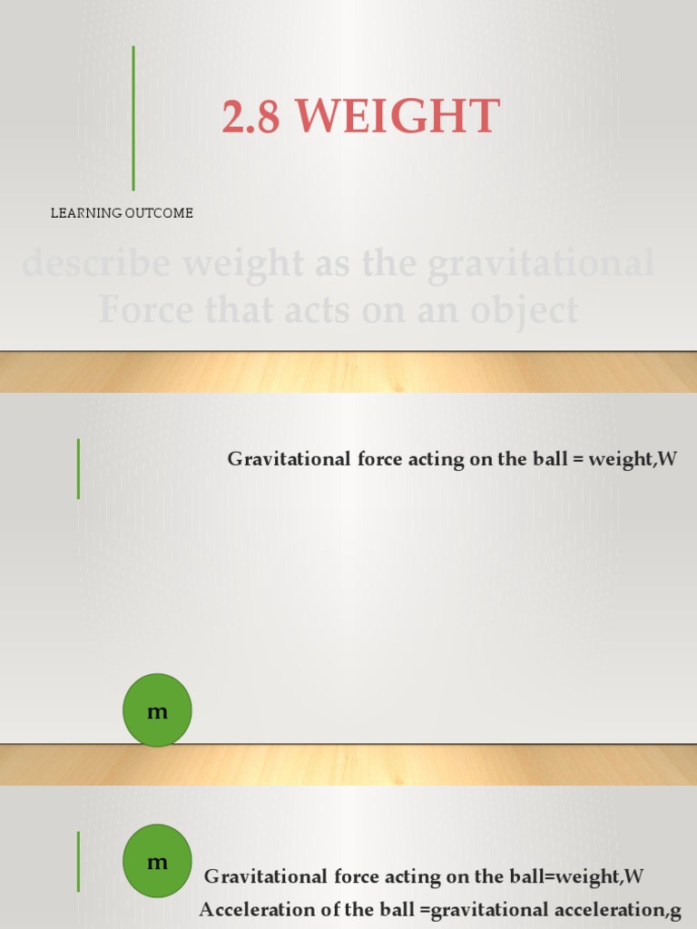Understanding Weight and Gravitational Force | PDF