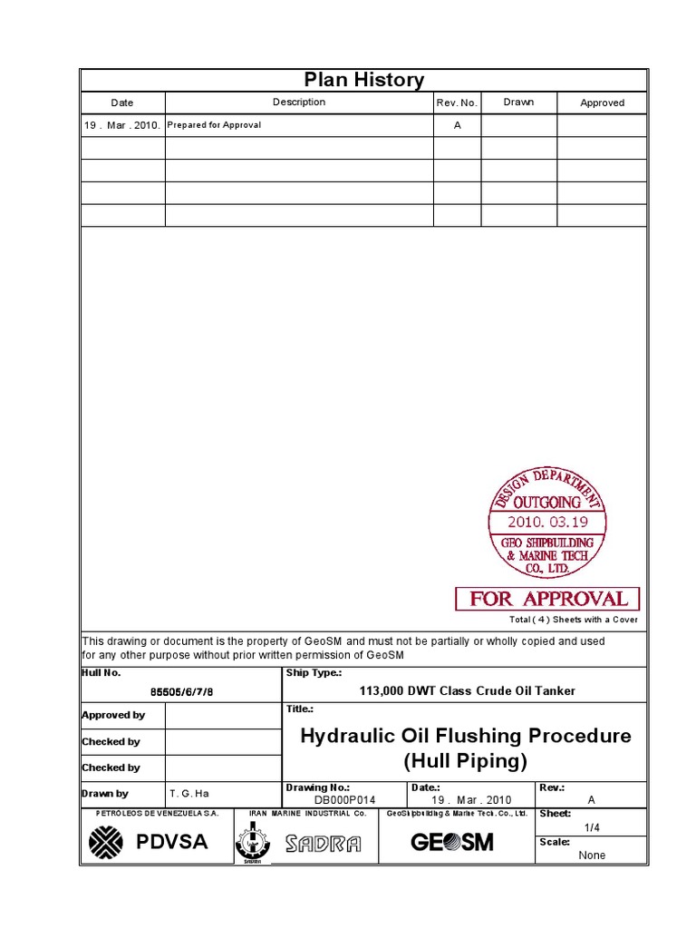 100319DB000P014Hydro Oil Flushing procedureRev.A PDF Valve