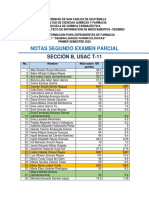 Segundo Examen Parcial, Notas USAC-B