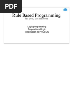 Rule Based Programming: 3rd Year, 2nd Semester