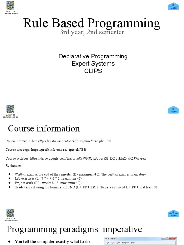 Rule-Based Programming Course Overview | PDF | Programming Paradigms ...