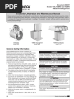 Document 456557, Models TCB, TCBRU and TCBRS Tubular Centrifugal Fans, Installation, Operation and Maintenance Manual