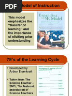 7E Model of Inquiry-Based Learning | PDF | Learning | Teachers