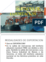 Modalidades de Exportacion