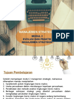 Evolusi Dan Praktik Manajemen Strategik