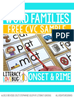 Free CVC Sample: Word Families