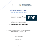 El Derecho Sucesorio Analisis Linguistico de Testamentos e Lopez Reina Irene PDF