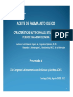 Aceite de Palma Alto Oleico - Características Nutricionales, Situación y Perspectivas en Colombia