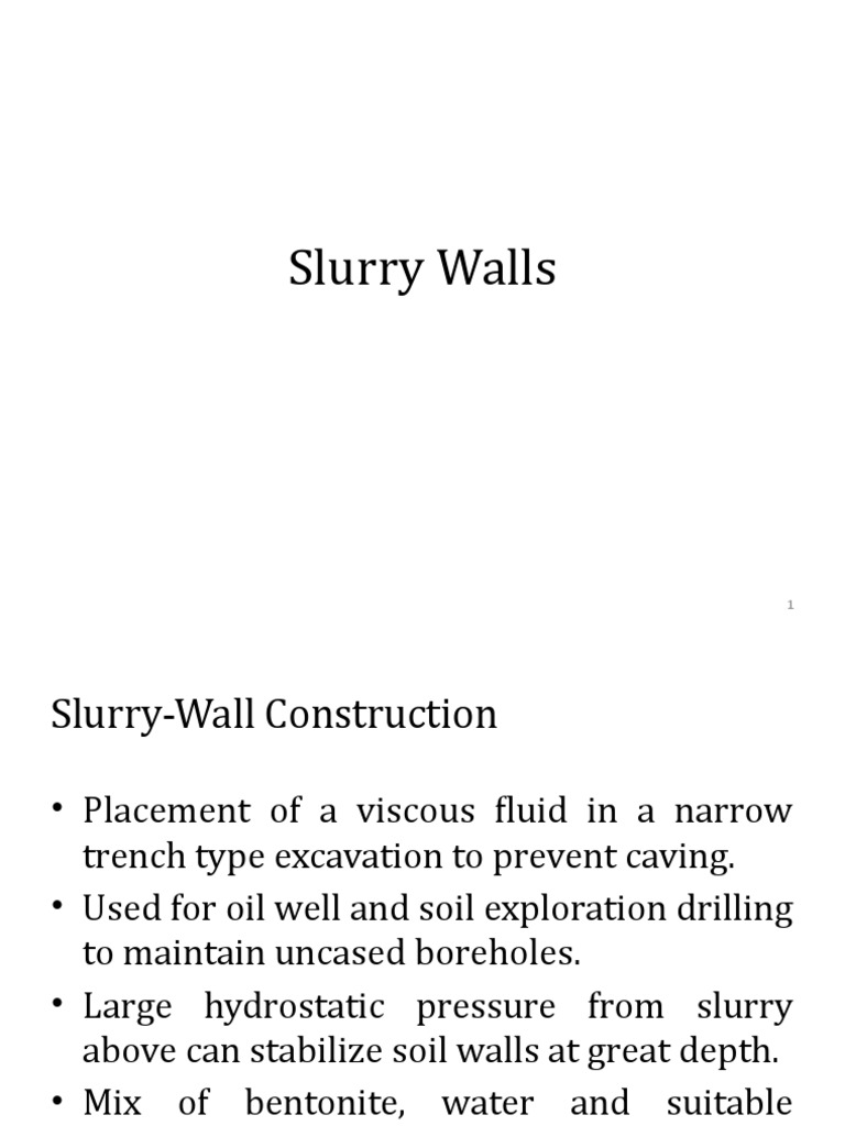 Slurry Wall | PDF | Deep Foundation | Concrete