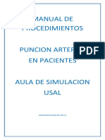 Manual de Procedimientos Puncion Arterial PDF