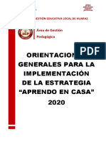 Orientaciones - Aprendo en Casa