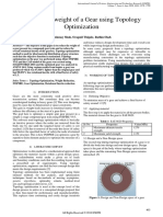 Optimizing Weight of A Gear Using Topology Optimization: Chinmay Shah, Swapnil Thigale, Rathin Shah