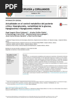 actualidad en el manejo metabolico del paciente critico