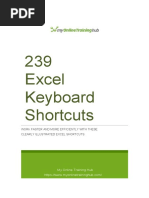 239 Excel Shortcuts For Windows - MyOnlineTrainingHub