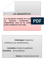 La Gramática. Oración