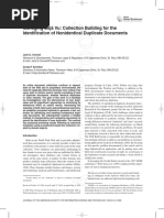 Managing Déjà Vu: Collection Building For The Identification of Nonidentical Duplicate Documents