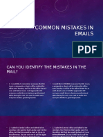 Common Mistakes in Emails