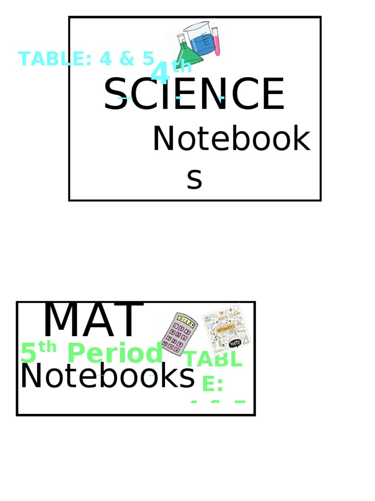Math and Science Notebook Overview | PDF