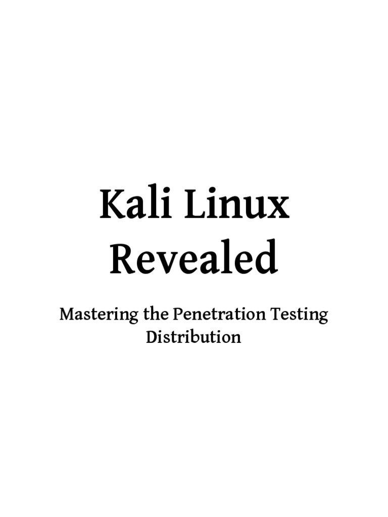 0862 Kali Linux Revealed PDF | PDF | System Software | Software