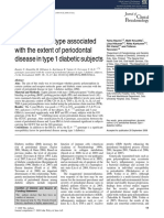 IL-6 Genotype Associated With The Extent of Periodontal Disease in Type 1 Diabetic Subjects