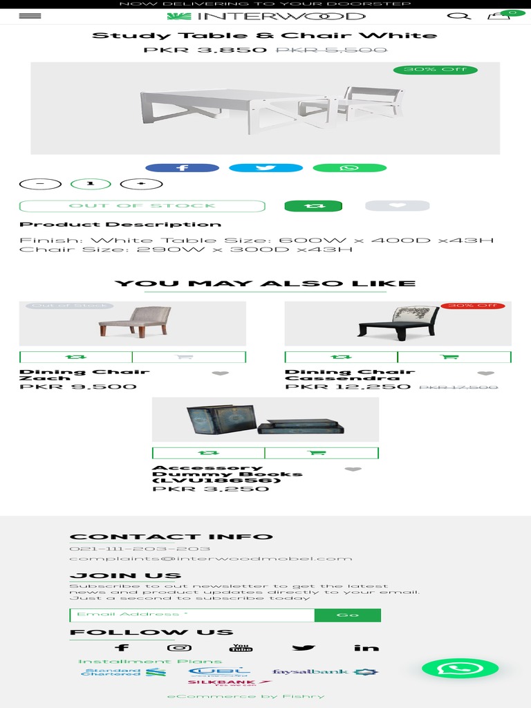 Study Table & Chair White PDF