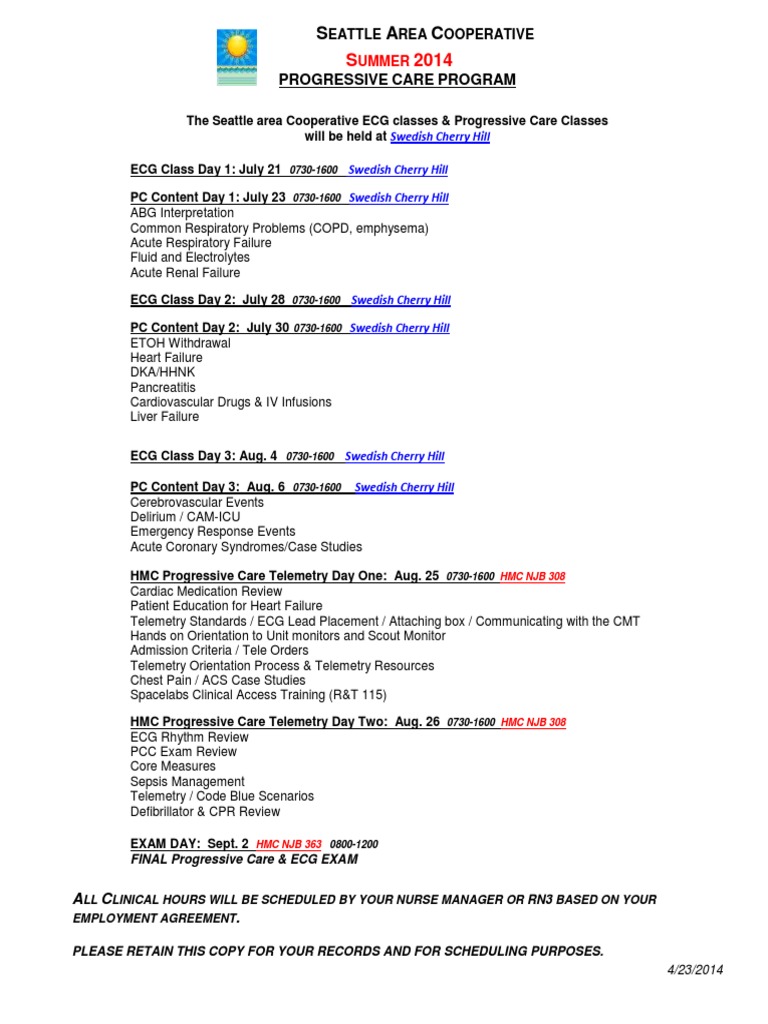 ,DanaInfo HMC Uwmedicine Org, SSL+PCCECGSchedule PDF