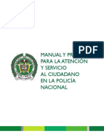 Resolucion #03294 Del 15-10-10 Manual y Protocolo para La Atencion y Servicio Al Ciudadano en La Policia Nacional