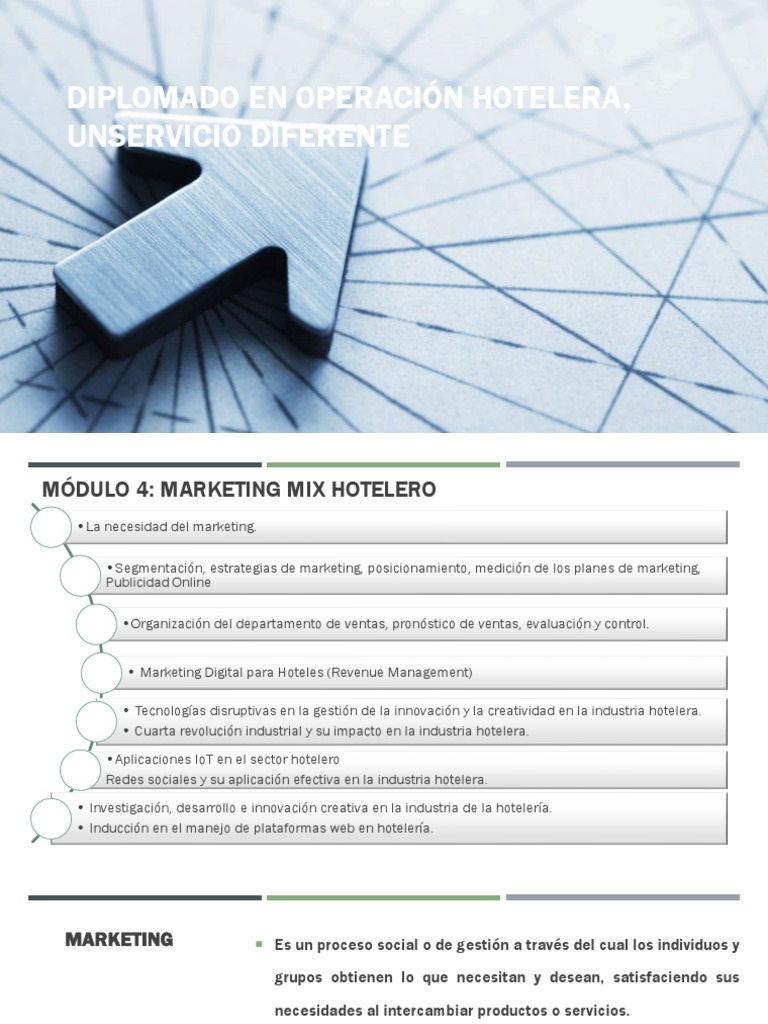 MÓDULO 4 DIPLOMADO EN OPERACIÓN HOTELERA, UNSERVICIO DIFERENTE | PDF ...