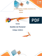 Presentación Del Curso Gestión de Personal PDF