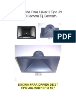 Bocina para Driver 2 Tipo JBL 2380 Corneta DJ Garmath