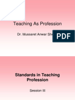 Teaching As Profession: Dr. Mussaret Anwar Sheikh