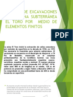 Análisis de Excavaciones en La Mina Subterránea El-1 - 2614