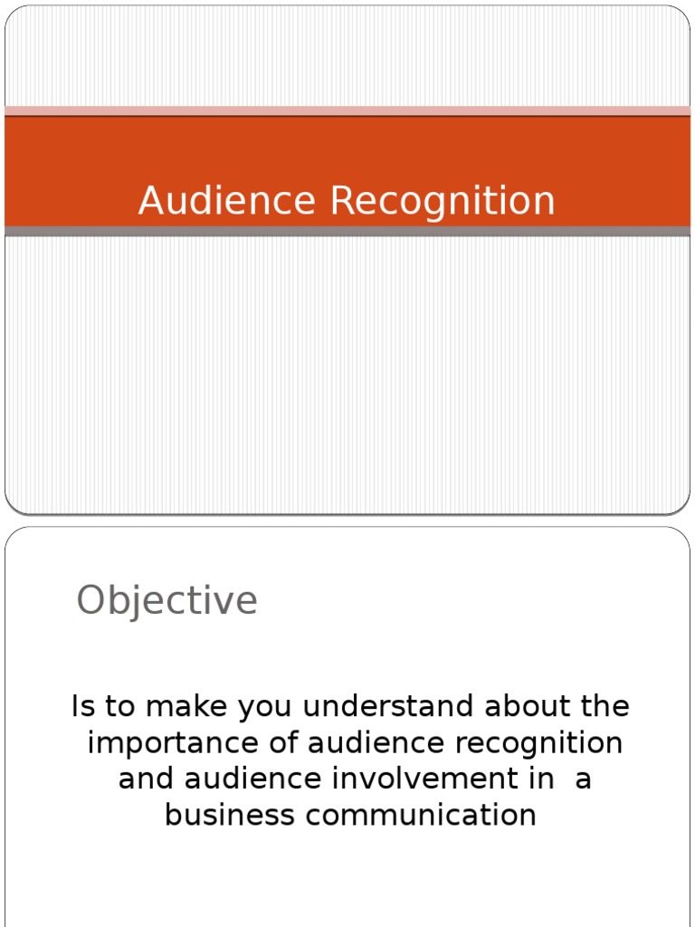 Audience Recognition | PDF | Acronym | Jargon
