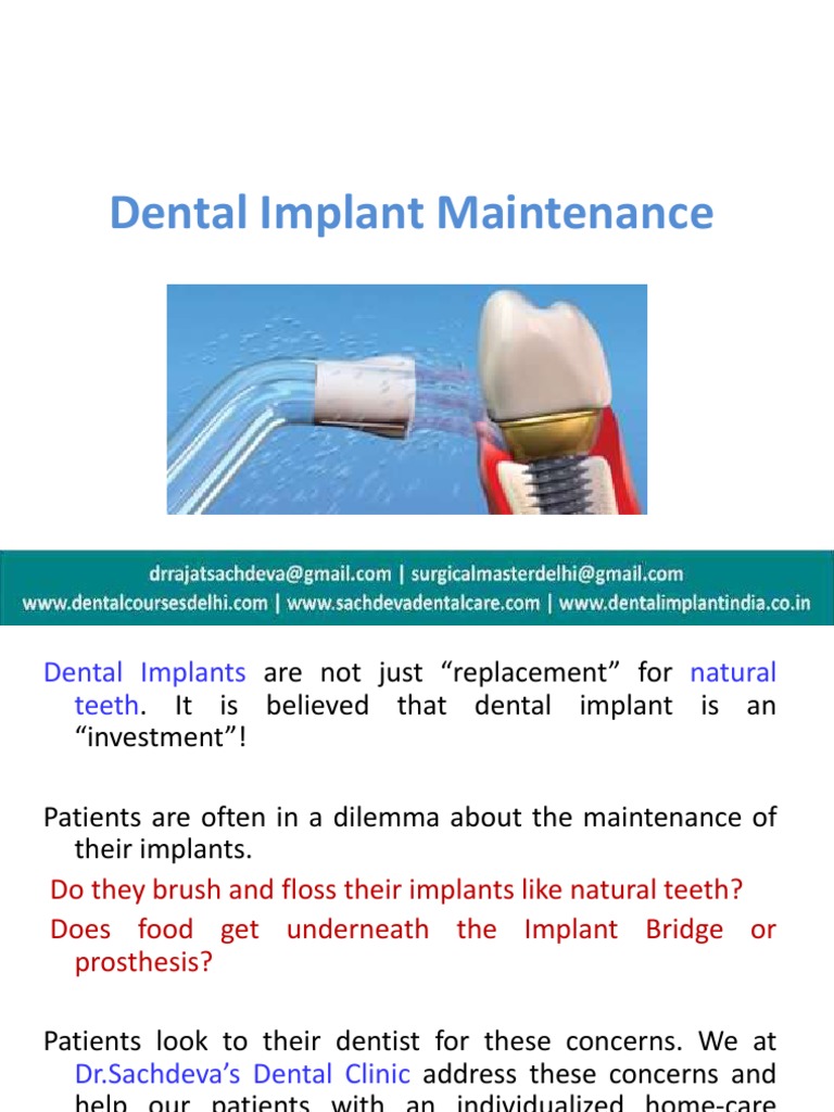 Dental Implant Care Guide | PDF | Dental Implant | Periodontology