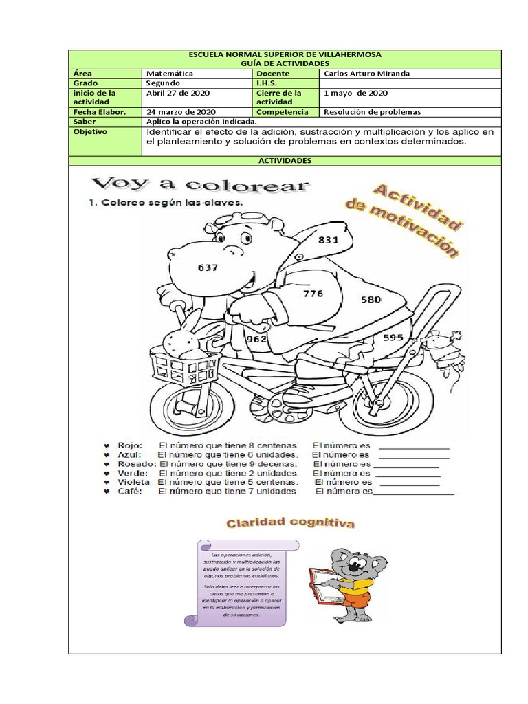 Taller 2 Matematicas Segundo | PDF | Crecimiento personal y profesional