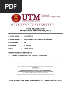 Final Examination SEMESTER II, SESSION 2015/2016