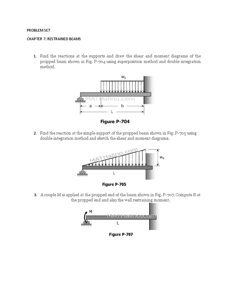 Analyzing Restrained Beam Problems | PDF