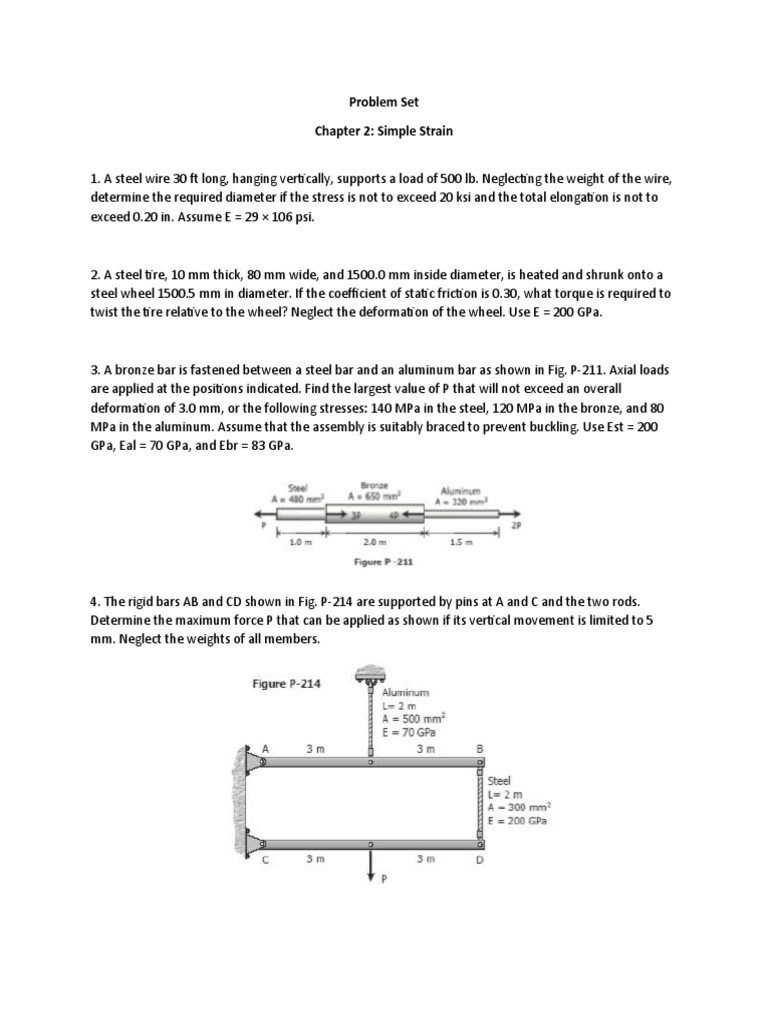 Chapter 2: Simple Strain Problems | PDF