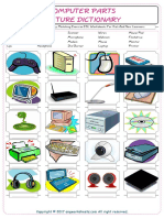 Computer Parts Vocabulary Matching Exercise ESL Worksheets For Kids and New Learners 3711